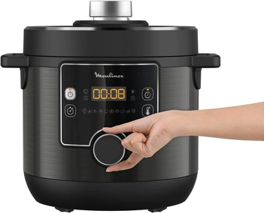 Moulinex Turbocuisine Maxi Fast Electric Pressure Cooker, 1000 - 1200 Watts, 7.5 L., Black, CE777827
