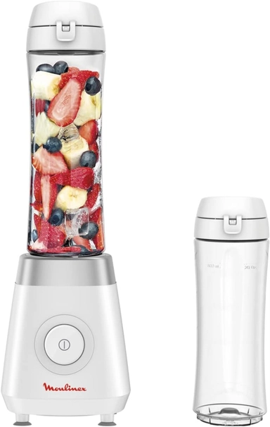 Moulinex Fresh&Go Blender 350 Watts, 1.2 L., White, LM1KJ127