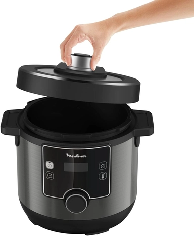 Moulinex Turbocuisine Maxi Fast Electric Pressure Cooker, 1000 - 1200 Watts, 7.5 L., Black, CE777827