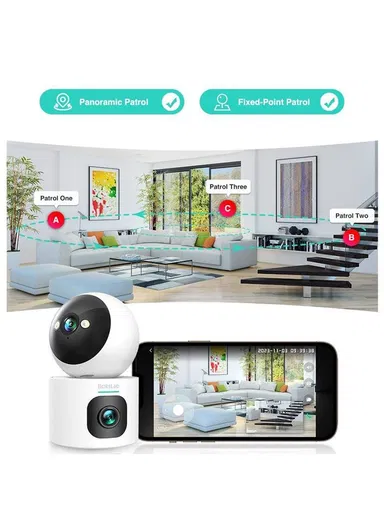 Botaslab C231 2K Indoor 2 Lens 3+3 MP Security Camera white
