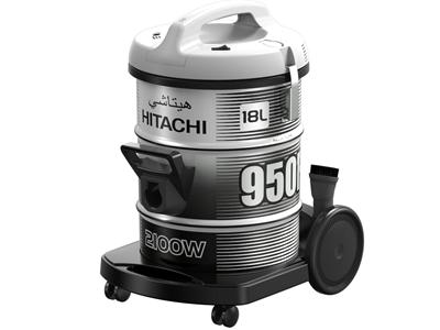 Hitachi Drum Vacuum Cleaner, 2100W, 18L, Gray, CV-950H SS220 PG