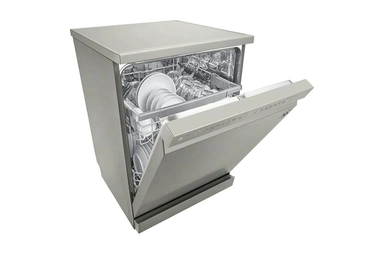 LG QuadWash™ Dishwasher, 14 Place Setting, EasyRack™ Plus, TrueSteam™, ThinQ, Silver - DFB512FP