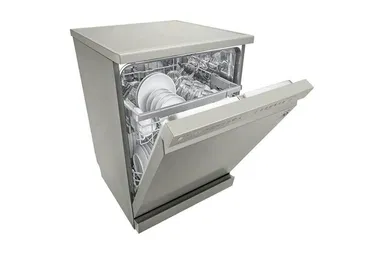 LG QuadWash™ Dishwasher, 14 Place Setting, EasyRack™ Plus, TrueSteam™, ThinQ, Silver - DFB512FP