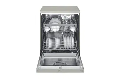 LG QuadWash™ Dishwasher, 14 Place Setting, EasyRack™ Plus, TrueSteam™, ThinQ, Silver - DFB512FP