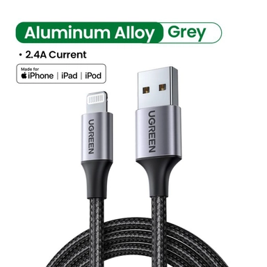 UGREEN Lightning to USB Cable Alu Case with Braided 1m Black