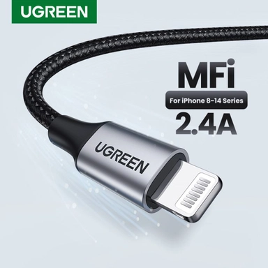 UGREEN Lightning to USB Cable Alu Case with Braided 1m Black
