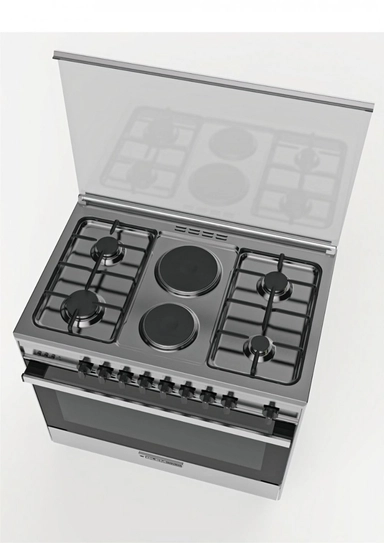 Glem Gas 60 * 90 cm. Gas / Electric Stove Steel SE966GIFS