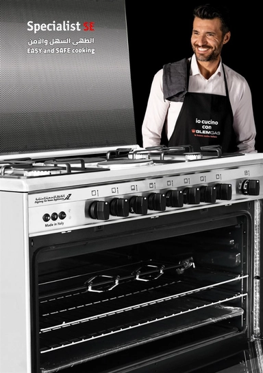 Glem Gas 60 * 90 cm. Gas / Electric Stove Steel SE966GIFS