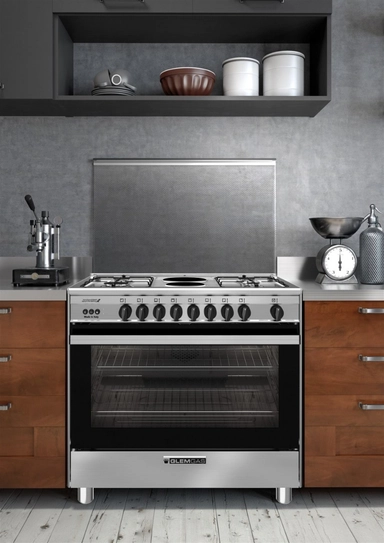 Glem Gas 60 * 90 cm. Gas / Electric Stove Steel SE966GIFS