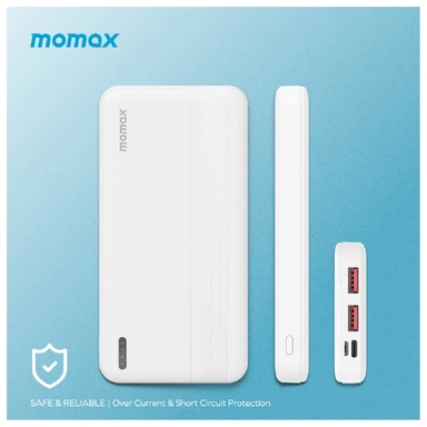 Momax 10000mAh Power Bank PD3 20W & QC3 Fast Charging White