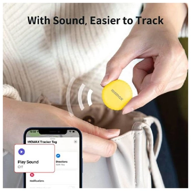 Momax PinTag Find My Tracker Yellow