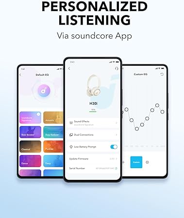 Anker Soundcore H30i On-Ear Bluetooth Headphones White