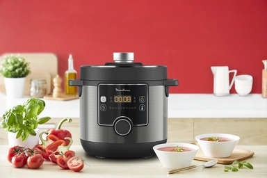 Moulinex Turbocuisine Maxi Fast Electric Pressure Cooker, 1000 - 1200 Watts, 7.5 L., Black, CE777827