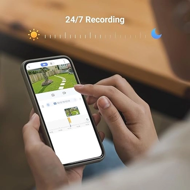 ايزفيز، كاميرا مراقبة خارجية، 3K، دوران 360°، رؤية ليلية، تحريك وإمالة، C8c
