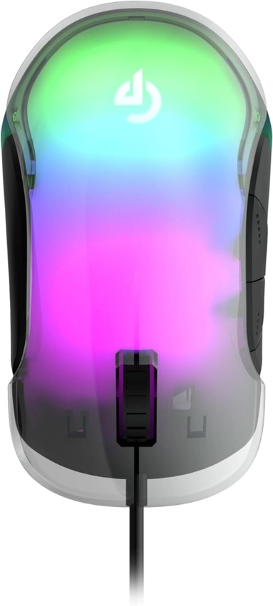 Porodo Gaming RGB 8D Crystal Mouse 12800 DPI Black