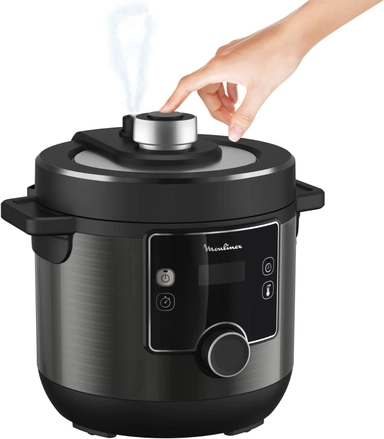 Moulinex Turbocuisine Maxi Fast Electric Pressure Cooker, 1000 - 1200 Watts, 7.5 L., Black, CE777827