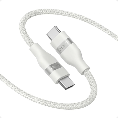 Anker C to C Cable 6 ft  240W Braided A82E2H22 - White