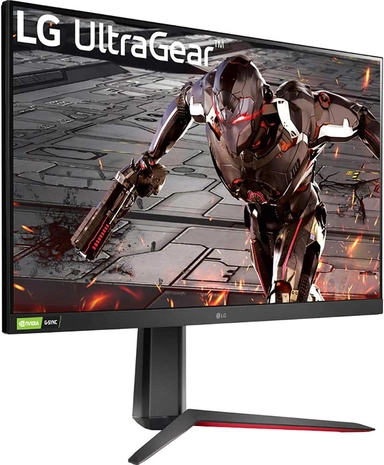 LG شاشة الألعاب ذات الدقة العالية الكاملة طراز UltraGear™‎ مقاس ﻿31.5 بوصة التي تتميز بمعدل تحديث يبلغ 165 هرتز وبميزة تقليل ضبابية الحركة بمقدار 1 مللي ثانية والمتوافقة مع تقنية NVIDIA® G-SYNC®‎