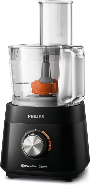 Philips Food processor 750 Watts, Black, HR7302/90