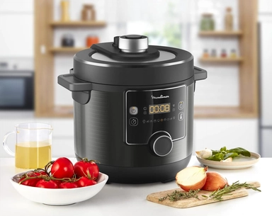 Moulinex Turbocuisine Maxi Fast Electric Pressure Cooker, 1000 - 1200 Watts, 7.5 L., Black, CE777827