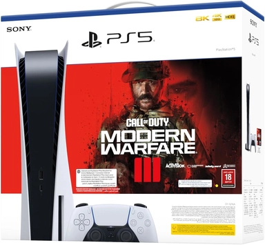 سوني , بلاي ستيشن 5 مع حزمة COD Modern Warfare III ,الأبيض