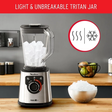 خلاط مولينكس 600 مل1200 واط فضي واسود LM88HD28