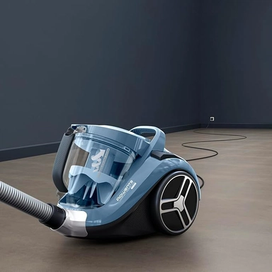 Tefal Bagless Vacuum Cleaner, 900W, Black/Blue, TW4B71HA