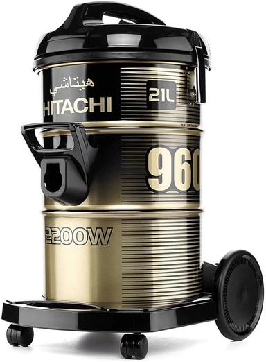 Hitachi Drum Vacuum Cleaner 21 Litre 2200 Watt Black, CV-960FBK