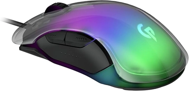 Porodo Gaming RGB 8D Crystal Mouse 12800 DPI Black