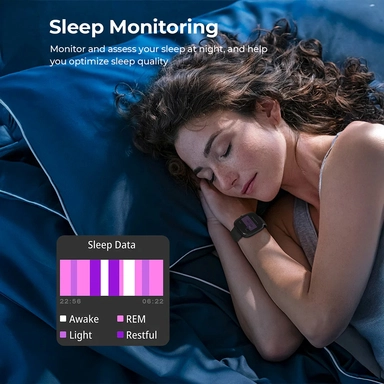 أوكي، ساعة ذكية 2S لايت الوزن للياقة، 1.83 بوصة، أسود