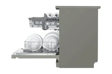 LG QuadWash™ Dishwasher, 14 Place Setting, EasyRack™ Plus, TrueSteam™, ThinQ, Silver - DFB512FP