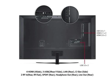 LG Real 4K NanoCell 55 Inch 86 Series, Nano Color,a7 Gen4 AI Processor 4K,Cinema Screen, 55NANO86VPA