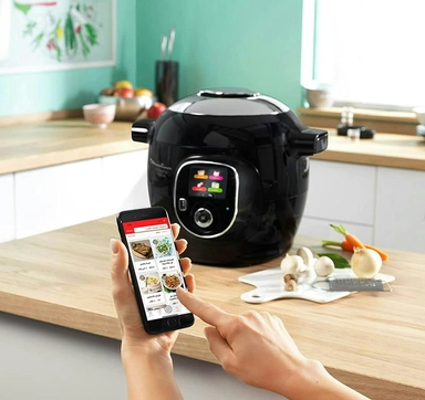 MOULINEX Cookeo + Connect Multicooker 1220 - 1450 Watts, 6 Liter, Black, CE857827