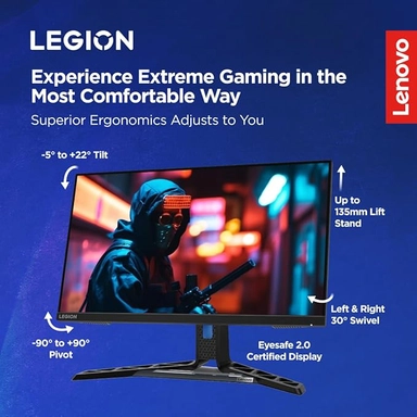 شاشة ألعاب لينوفو ليجن R25F 24.5″ 280هرتز FHD أسود | المنيع