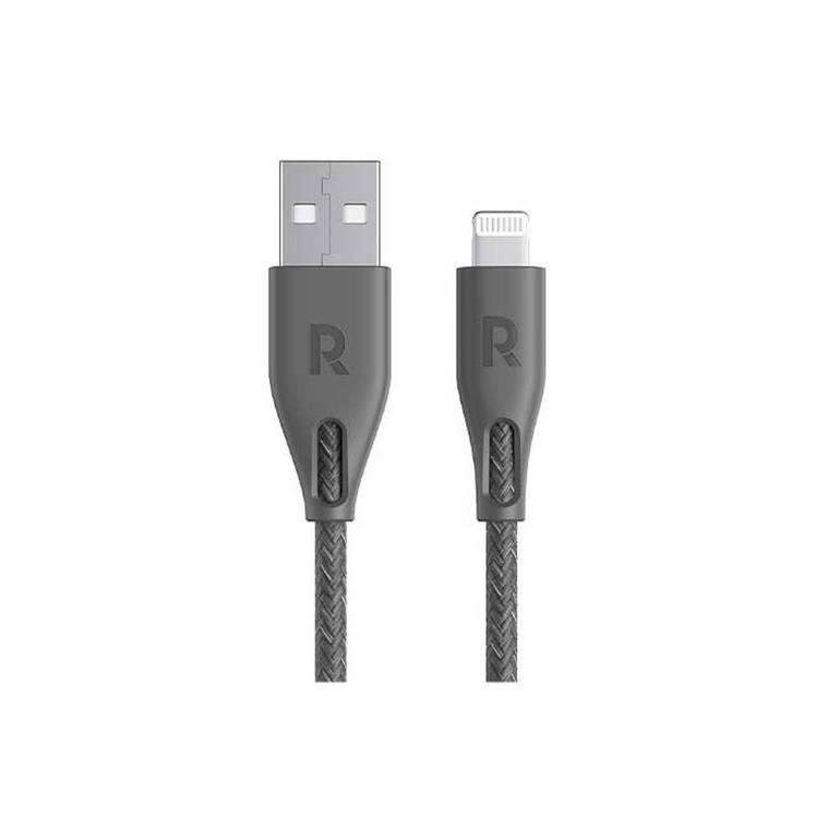 RavPower USB-A to Lightning Cable  Nylon Material  1.2M Grey