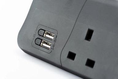 Legrand Power Extension 4 Sockets 2Usb Ports 3M Long Black