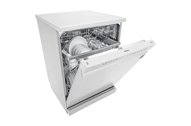 LG QuadWash™ Dishwasher, 14 Place Setting, EasyRack™ Plus, Dual Zone Wash, ThinQ, White - DFB512FW
