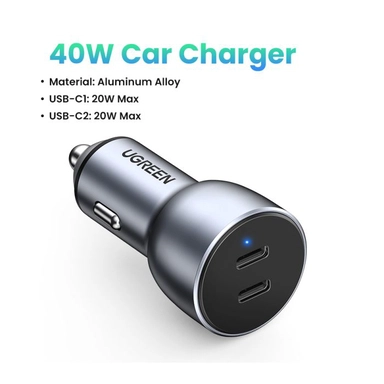 UGREEN PD Car Charger Space Grey