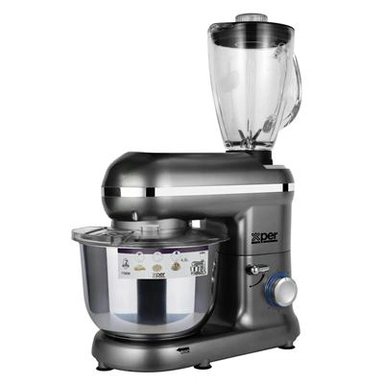 Xper Mixer 1100 Watt 4.5 L. with 1.5 L. Glass Blender, Silver XPSM-902MG 