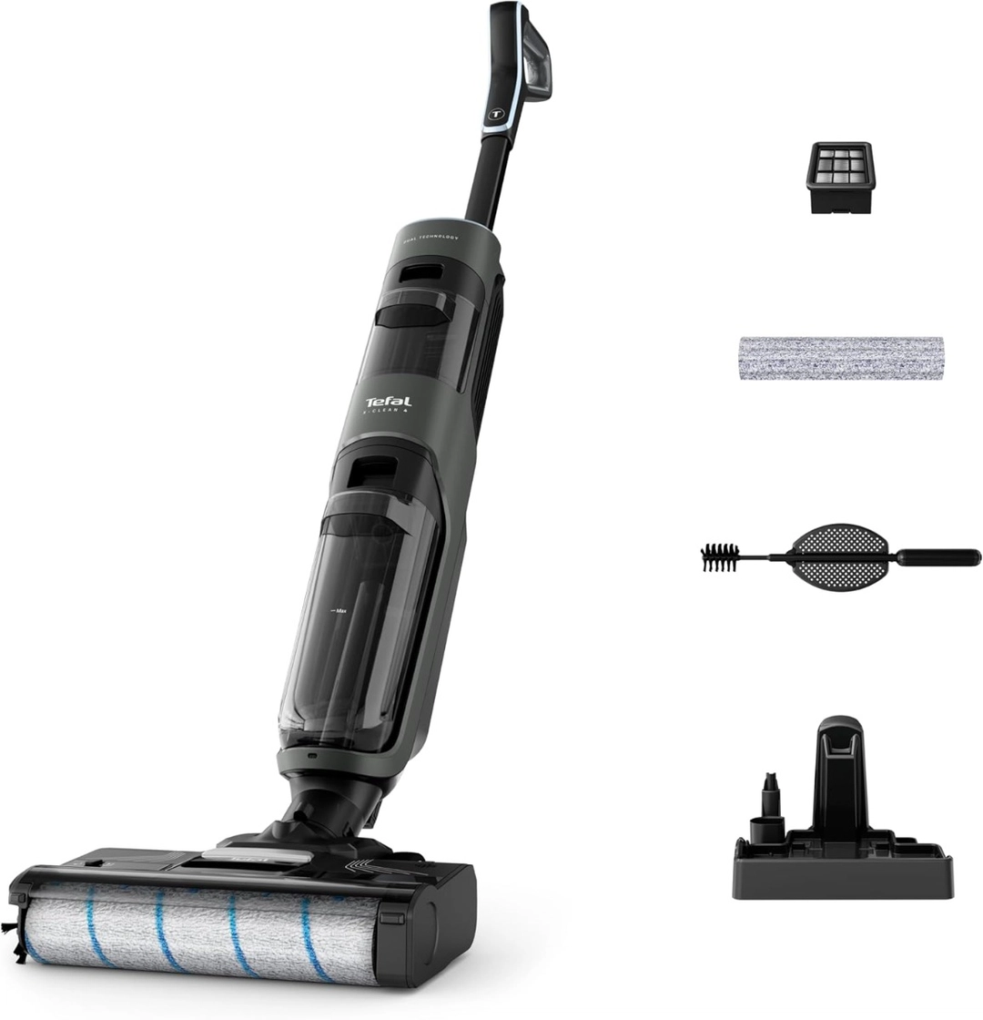 Tefal 2-in-1 Wet & Dry Upright Vacuum Cleaner, 200W, 1.17L , Black, GF5035M0