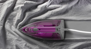 Tefal Express Steam Iron 2600 Watts, 270 ml., Ceramic Soleplate, Purple, FV2843M0