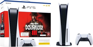 سوني , بلاي ستيشن 5 مع حزمة COD Modern Warfare III ,الأبيض