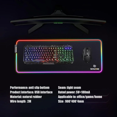 Datazone Gaming mouse pad waterproof Black