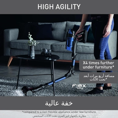 مكنسة تيفال كهربائية لاسلكية 350 واط أزرق/أسود TY98C0HO