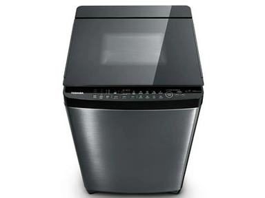 Toshiba Top Load Washer 13.5 KG With UFB Wash Glass Lid SDD Inverter, Steel, AW-DUK2215WUPBB