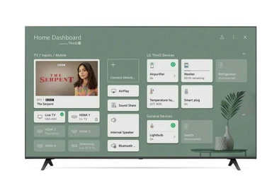 تلفزيون UP77 ذكي فائق الوضوح (UHD) من إل جي مقاس 55 بوصة بدقة 55UP7750PVB ,4K
