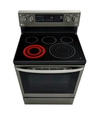 LG 6.3 cu ft. Smart Wi-Fi Enabled True Convection InstaView® Electric Oven with Air Fry, LREL6325D