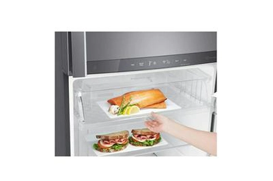 LG Top Freezer Refrigerator 15.4 CU.ft, Smart ThinQ (wifi), Inverter Linear Compressor LT17HBHSLN