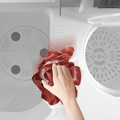 غسالة هيتاشي حوضين 8 كيلو ابيض * ازرق, LTT08JWTPFB