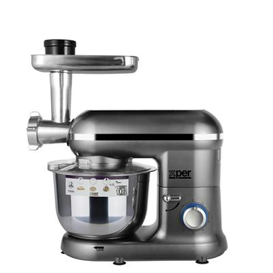 Xper Mixer 1100 Watt 4.5 L. with Meat Grinder, Silver XPSM-903MG
